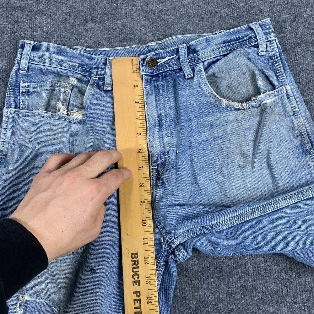 Vtg Real WorkWear Carpenter Jeans Mens 32x32 Paint Splatter Distressed Y2K‎ Gorp